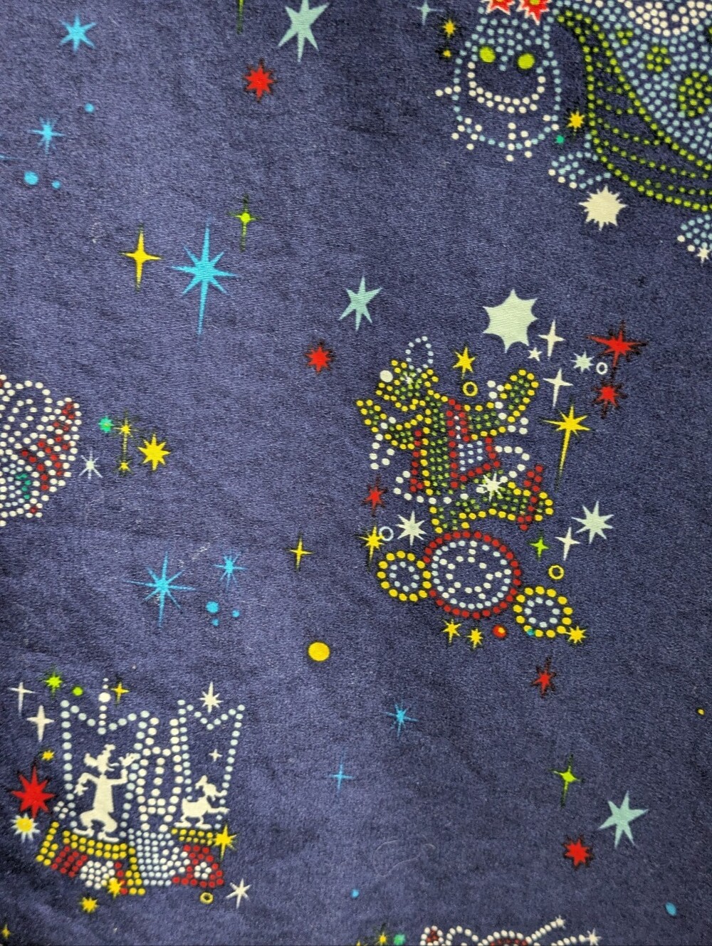 Disney Main Street Electrical Parade Men's Navy Shirt with Colorful Buttons - Picture 6 of 8